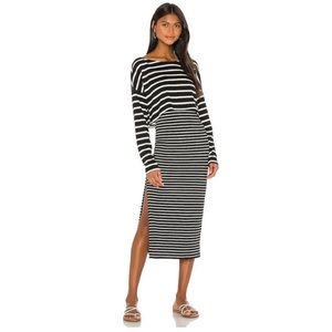 Free People Zinnia Striped Set in black, size S